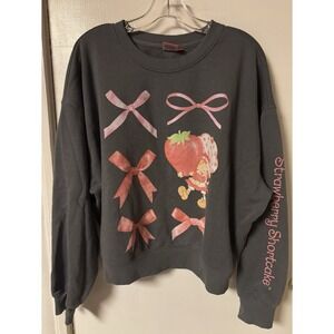 Strawberry Shortcake Vintage Print Crewneck Gray Sweatshirt Size M 2024 Edition